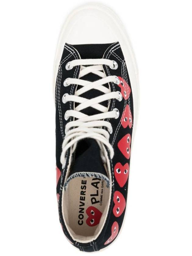 Comme Des Garçons Play X Converse Multi Red Heart Chuck Taylor All Star '70 High Sneakers - COMME DES GARCONS PLAY - BALAAN 4