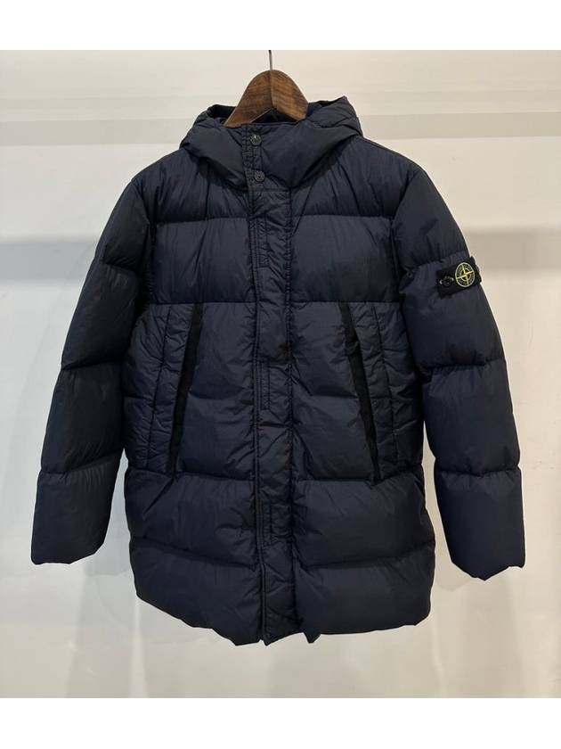 Kids Wappen Patch Down Long Padding Navy - STONE ISLAND - BALAAN 2