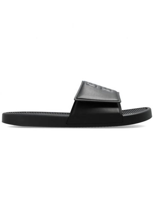 Velcro Slide Flat Slippers Black - GIVENCHY - BALAAN 1