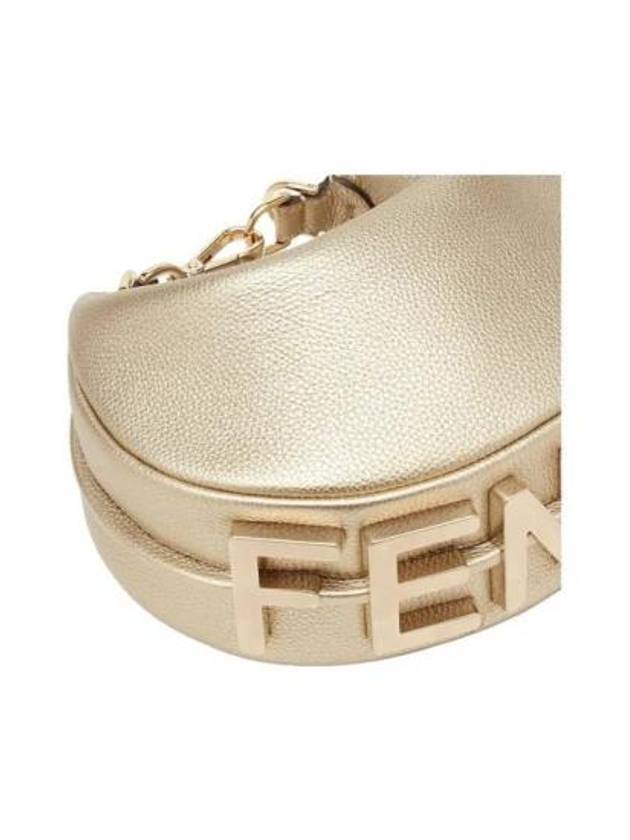 Fendigraphy Mini Shoulder Bag Gold - FENDI - BALAAN 5