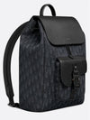 Saddle Oblique Jacquard Grained Calfskin Backpack Black - DIOR - BALAAN 3