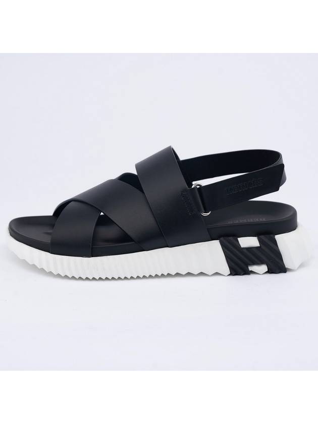 Electric Sandals Noir - HERMES - BALAAN.