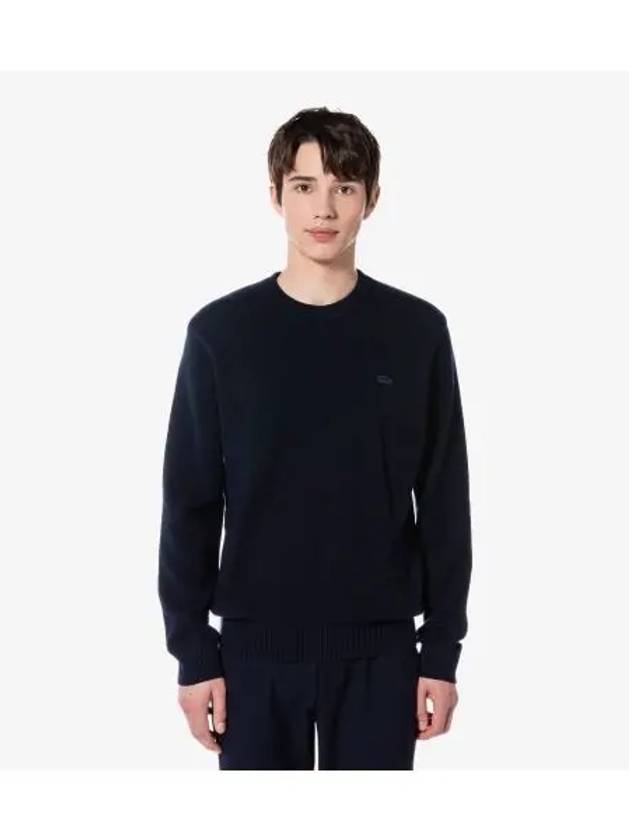 Men s Basic Crew Neck Pullover Navy - LACOSTE - BALAAN 1