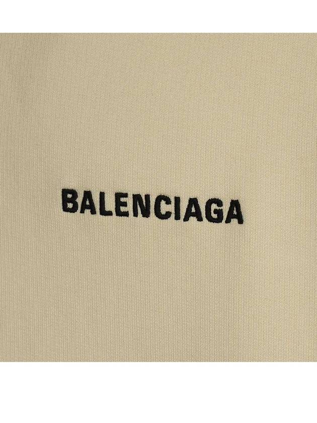 Mini Logo Cotton Hoodie Beige - BALENCIAGA - BALAAN 6