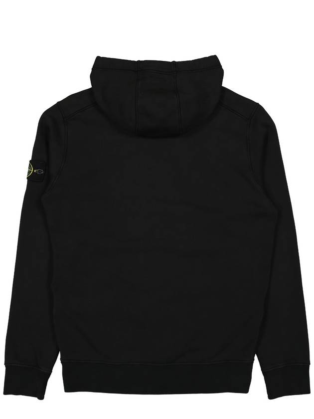 Cotton Fleece Garment Dyed Hoodie Black - STONE ISLAND - BALAAN 3