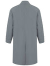 Men's Balmacaan Cotton Trench Coat Greyish Blue - SOLEW - BALAAN 3