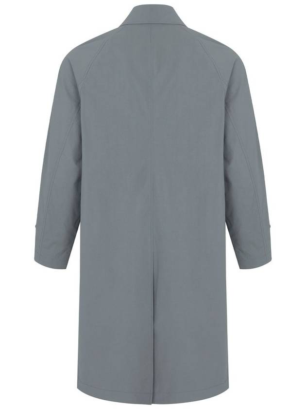 Men's Balmacaan Cotton Trench Coat Greyish Blue - SOLEW - BALAAN 3