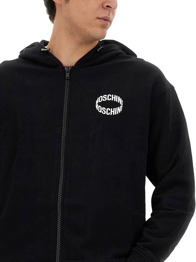 Hooded Sweatshirt 17282028 1555 BLACK - MOSCHINO - BALAAN 5