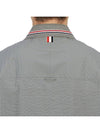 Striped Short Sleeve Shirt Grey - THOM BROWNE - BALAAN 9