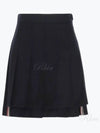 RMB Wool Mini Pleated Skirt Navy - THOM BROWNE - BALAAN 2