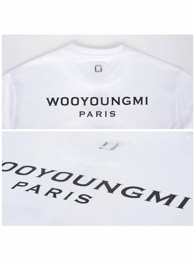 Cotton Back Logo Short Sleeve T-Shirt White - WOOYOUNGMI - BALAAN 6