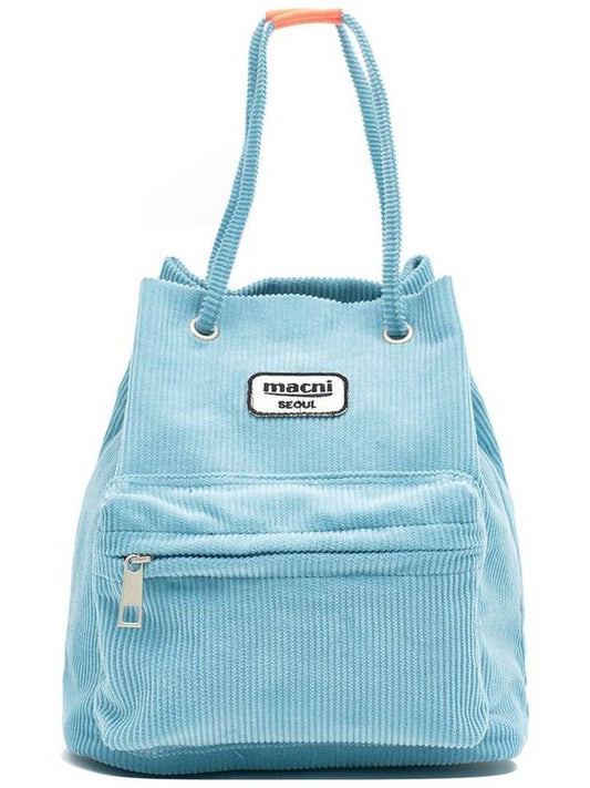 CORDUROY STRING BAG SKY BLUE - MACNI - BALAAN 1