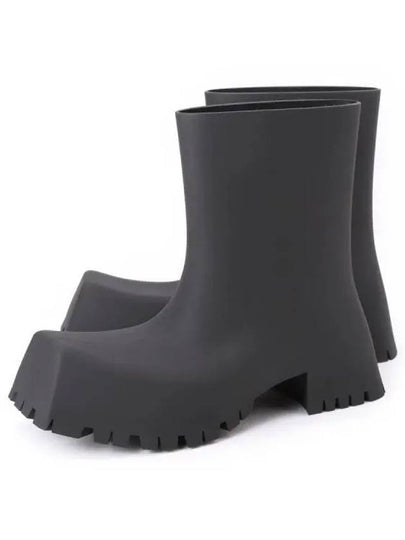 Square Toe Rubber Rain Boots Black - BALENCIAGA - BALAAN 2