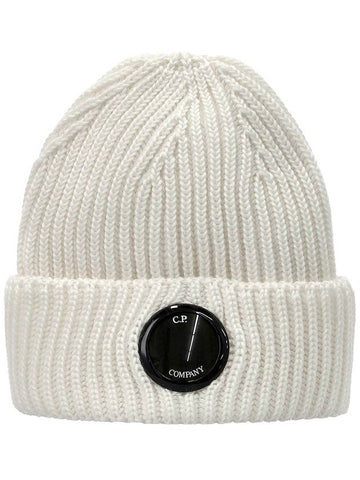 Lens wappen detail ribbed wool beanie 15CMAC272A 103 - CP COMPANY - BALAAN 1