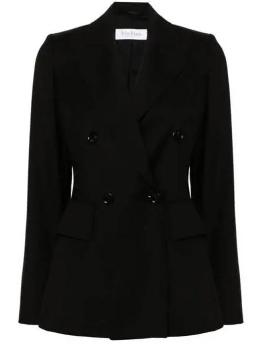 Osanna Double Breasted Blazer Jacket Black - MAX MARA - BALAAN 1