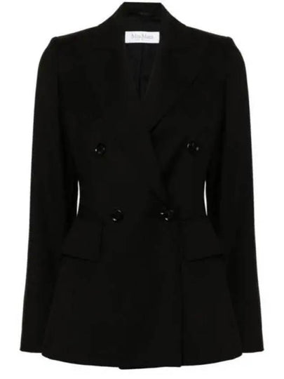 Osanna Double Breasted Blazer Jacket Black - MAX MARA - BALAAN 2