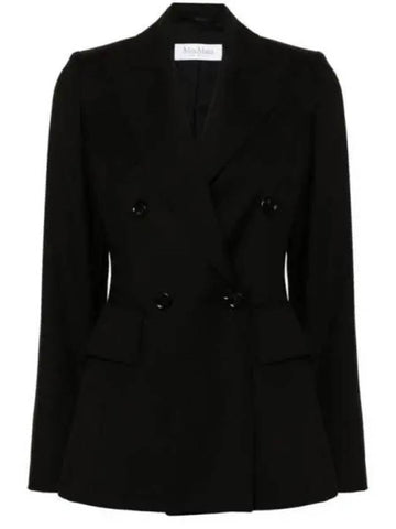 Osanna Double Breasted Blazer Jacket Black - MAX MARA - BALAAN 1