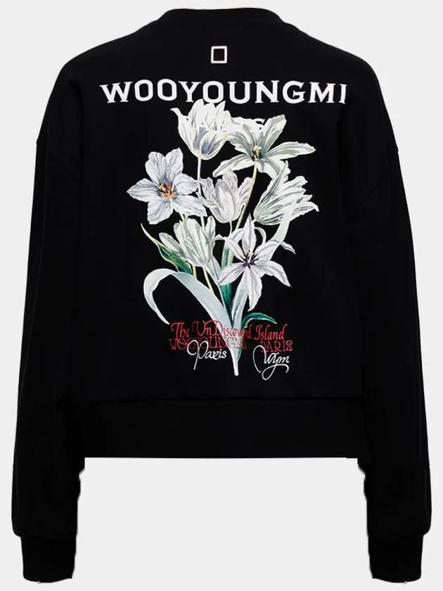 Flower Back Logo Sweatshirt black - WOOYOUNGMI - BALAAN 2