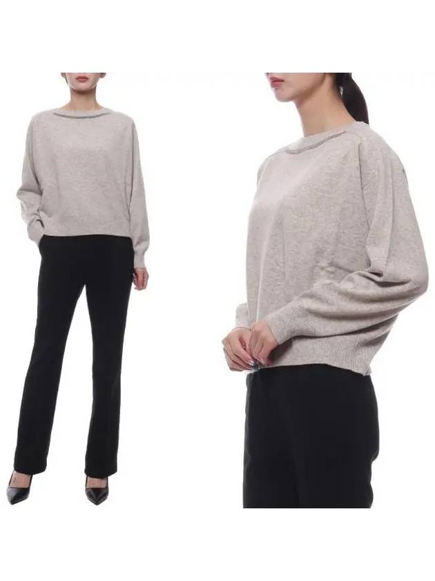 Monilli Cashmere Knit Top Grey - BRUNELLO CUCINELLI - BALAAN 2