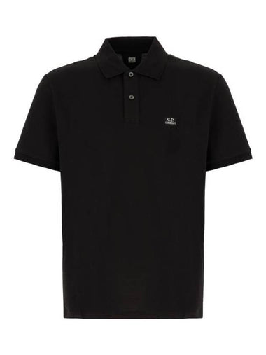 Logo Cotton Polo Shirt Black - CP COMPANY - BALAAN 1