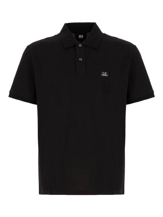 Logo Cotton Polo Shirt Black - CP COMPANY - BALAAN 2