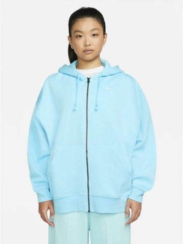 01DD5635482Women’sEssential Collection Hooded Zip JacketSky Blue - NIKE - BALAAN 1