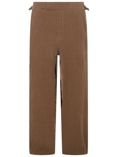 BROWN LINEN BERTRAM TAILORED PANTS 3F010009W00GRD403 - VIVIENNE WESTWOOD - BALAAN 1