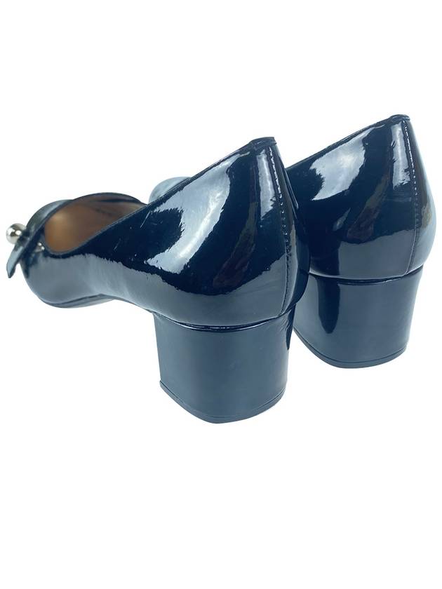 Annigner 20806001 Black Leather Pumpers High Heels Scratch Damage - AIGNER - BALAAN 3