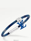 Keep It Shape Leather Bracelet Blue - LOUIS VUITTON - BALAAN 3