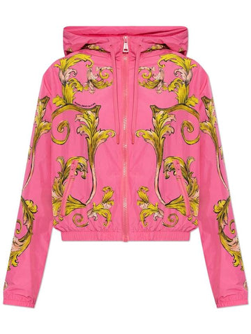 Versace Jeans Couture Jacket With Outline Barocco Print, Women's, Pink - VERSACE - BALAAN 1