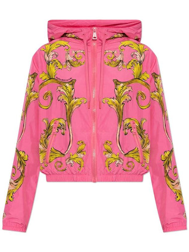 Versace Jeans Couture Jacket With Outline Barocco Print, Women's, Pink - VERSACE - BALAAN 1