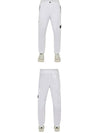 Men's Wappen Patch Slim Cargo Straight Pants White - STONE ISLAND - BALAAN 5