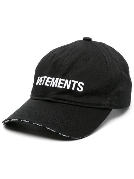 Logo Embroidered Cap Hat UE64CA100B - VETEMENTS - BALAAN 1