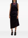 Sleeveless Wrap Midi Dress Midnight Indigo - LEMAIRE - BALAAN 3