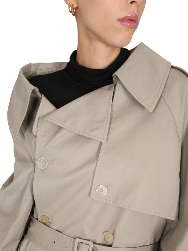 double breasted overfit trench coat beige - BALENCIAGA - BALAAN 5