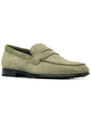 Men's Suede Penny Loafers Green - TOD'S - BALAAN 1