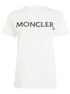 Embroidered Logo Cotton Short Sleeve T-Shirt White - MONCLER - BALAAN 2