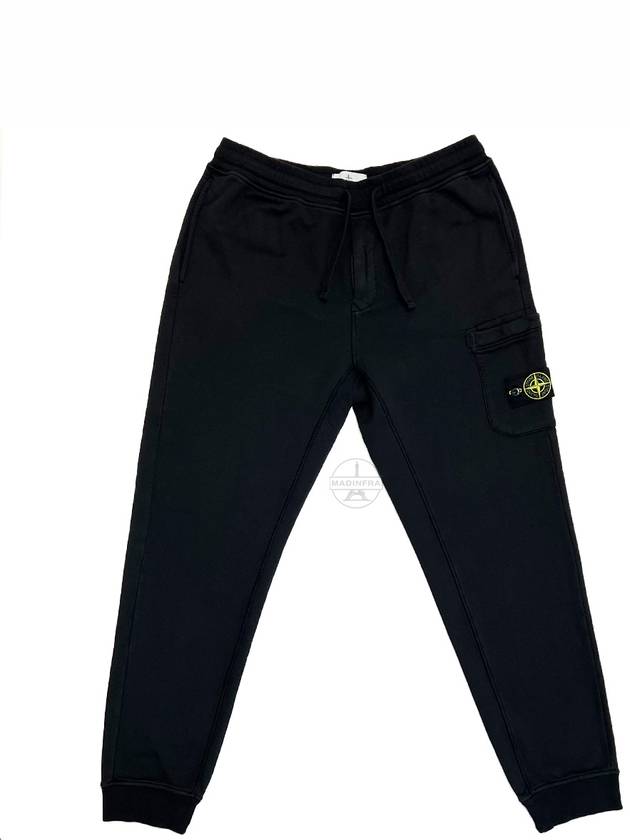 Cotton Fleece Cargo Truck Pants Black - STONE ISLAND - BALAAN 2