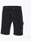 Light Fleece Utility Shorts Black - CP COMPANY - BALAAN 2