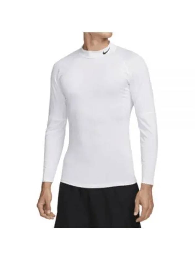 Pro Dri-Fit Fitness Mock Neck Long Sleeve T-Shirt White - NIKE - BALAAN 2