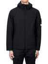 Compass Badge Hooded Jacket Black - STONE ISLAND - BALAAN 3