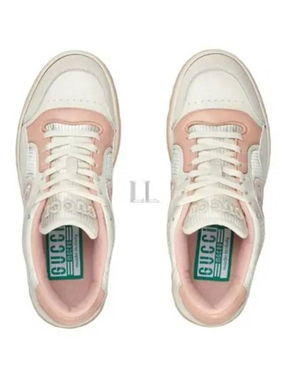 MAC80 Leather Low Top Sneakers Pink White - GUCCI - BALAAN 2