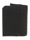 Intrecciato Piccolo Flap Half Wallet Black - BOTTEGA VENETA - BALAAN 4