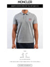 Monogram Logo Patch Short Sleeve Polo Shirt Grey - MONCLER - BALAAN 3