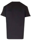 Embroidered Logo Cotton Short Sleeve T-Shirt Black - MONCLER - BALAAN 4