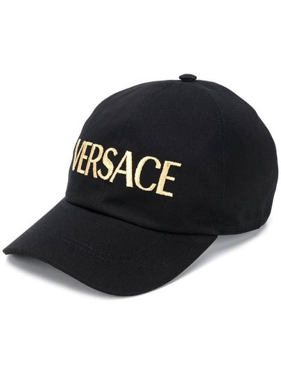 Embroidered Logo Ball Cap Black - VERSACE - BALAAN 2