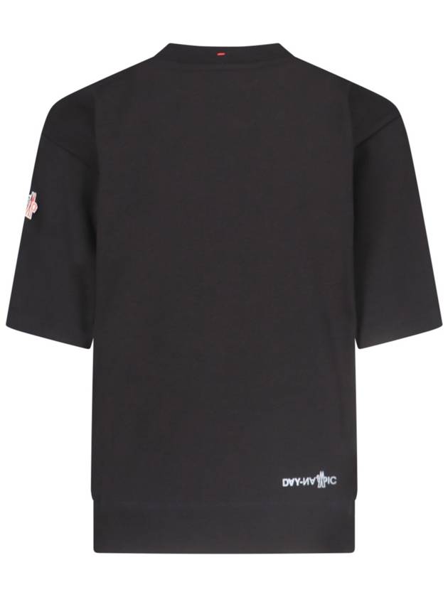 Grenoble logo short sleeve t shirt black - MONCLER - BALAAN 3