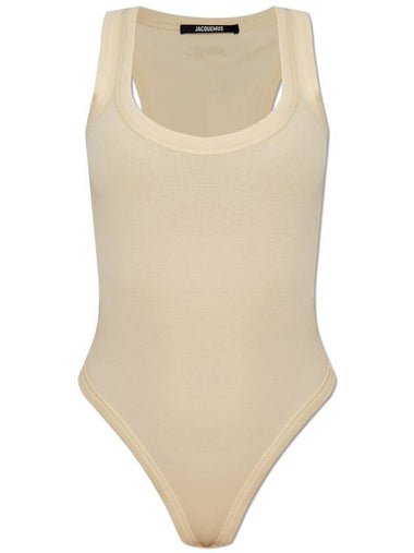 Jacquemus Ribbed Bodysuit, Women's, Beige - JACQUEMUS - BALAAN 1