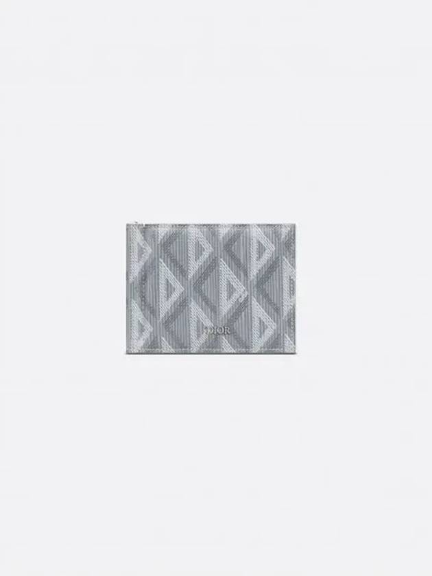 CD Diamond Canvas Money Clip Half Wallet Grey - DIOR - BALAAN 2