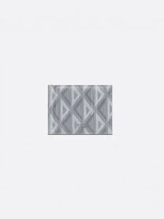 CD Diamond Canvas Money Clip Half Wallet Grey - DIOR - BALAAN 2